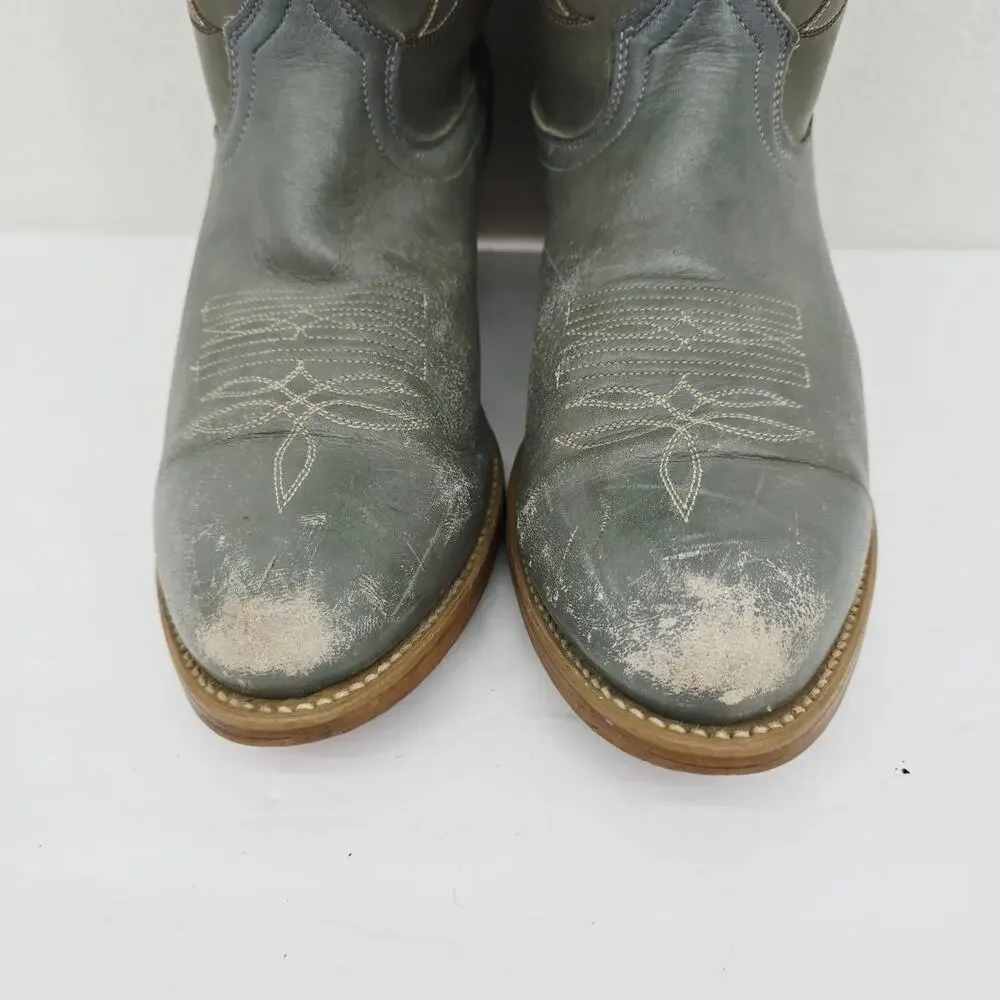Vintage Acme Men's Western Cowboy Boots Gray 12